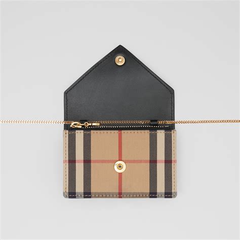 burberry leather card case|burberry card case with strap.